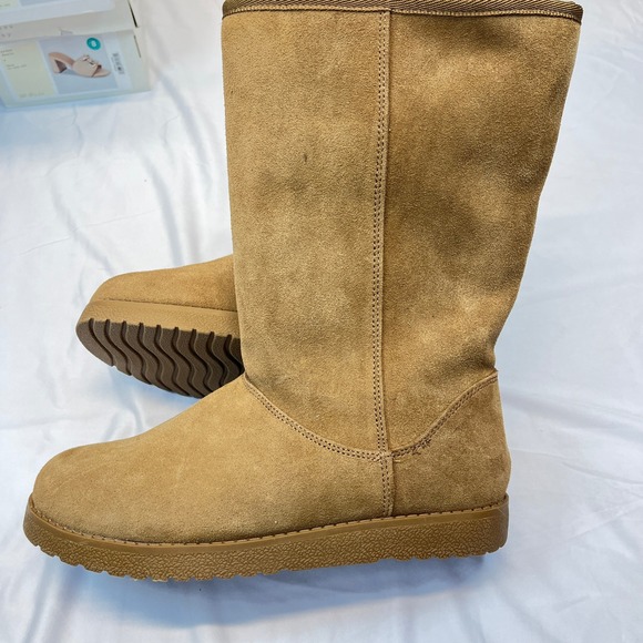 Womens‎ Sarah Suede Shearling Winter Boots - Universal Thread Tan Brown Size 7 - Picture 1 of 11